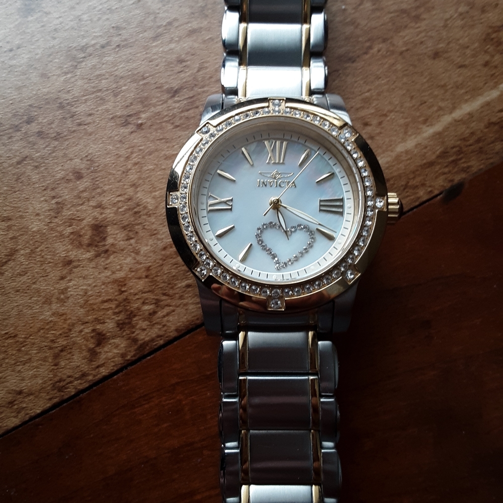 Invicta watch- clear crystals